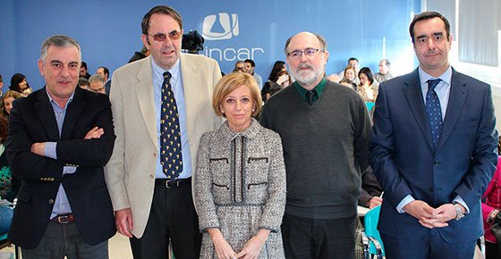 De izquierda a derecha, Alfonso del Río, César García, Amparo Antuña, Jesús Casas y David Verano.
