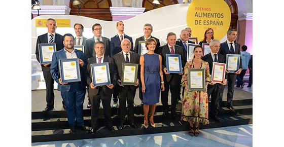 Empresas galardonadas en los premios Alimentos de España.