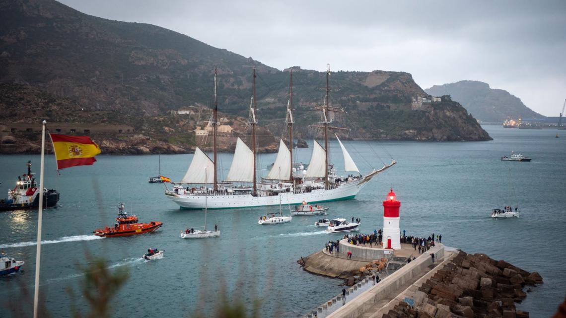 El Buque Escuela Juan Sebastián de Elcano es el barco más representativo y conocido de la Armada española.