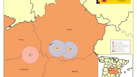Localización de la explotación afectada por VOC en la provincia de Ciudad Real